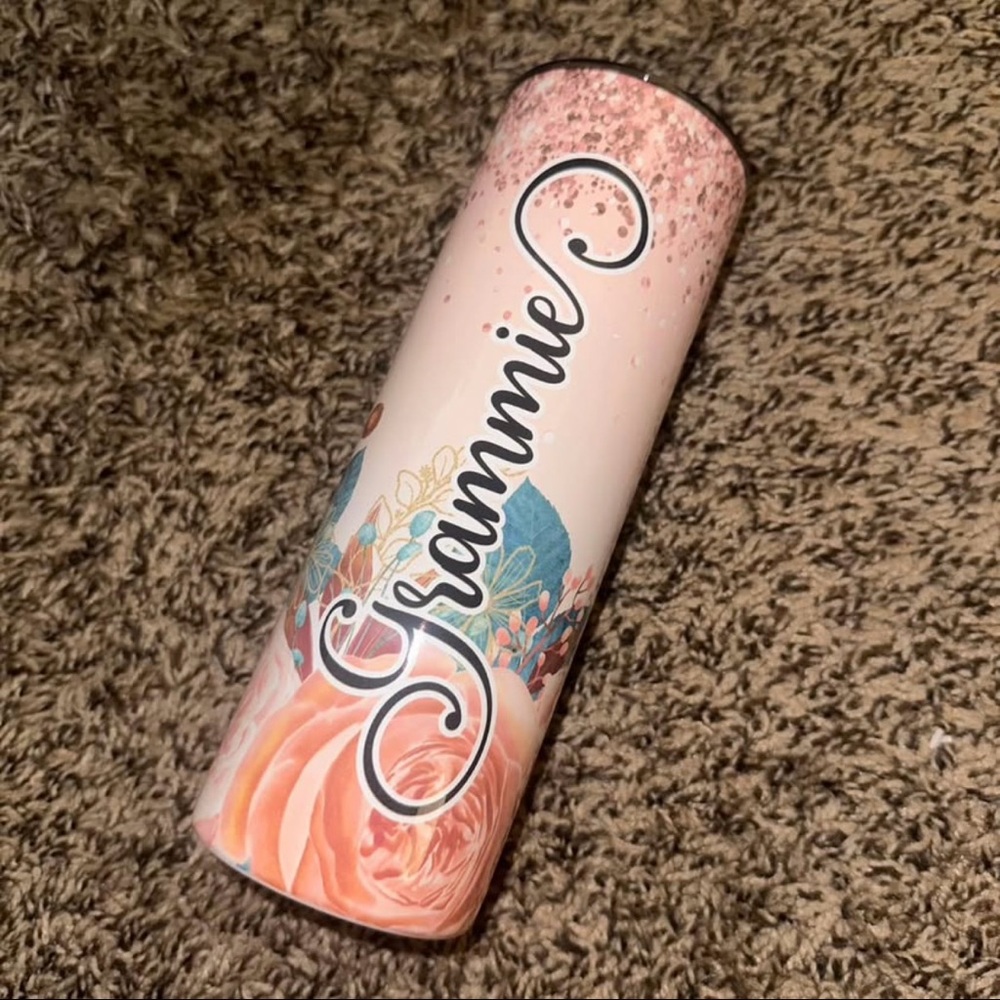 Floral 'Grammie' Tumbler NWOT